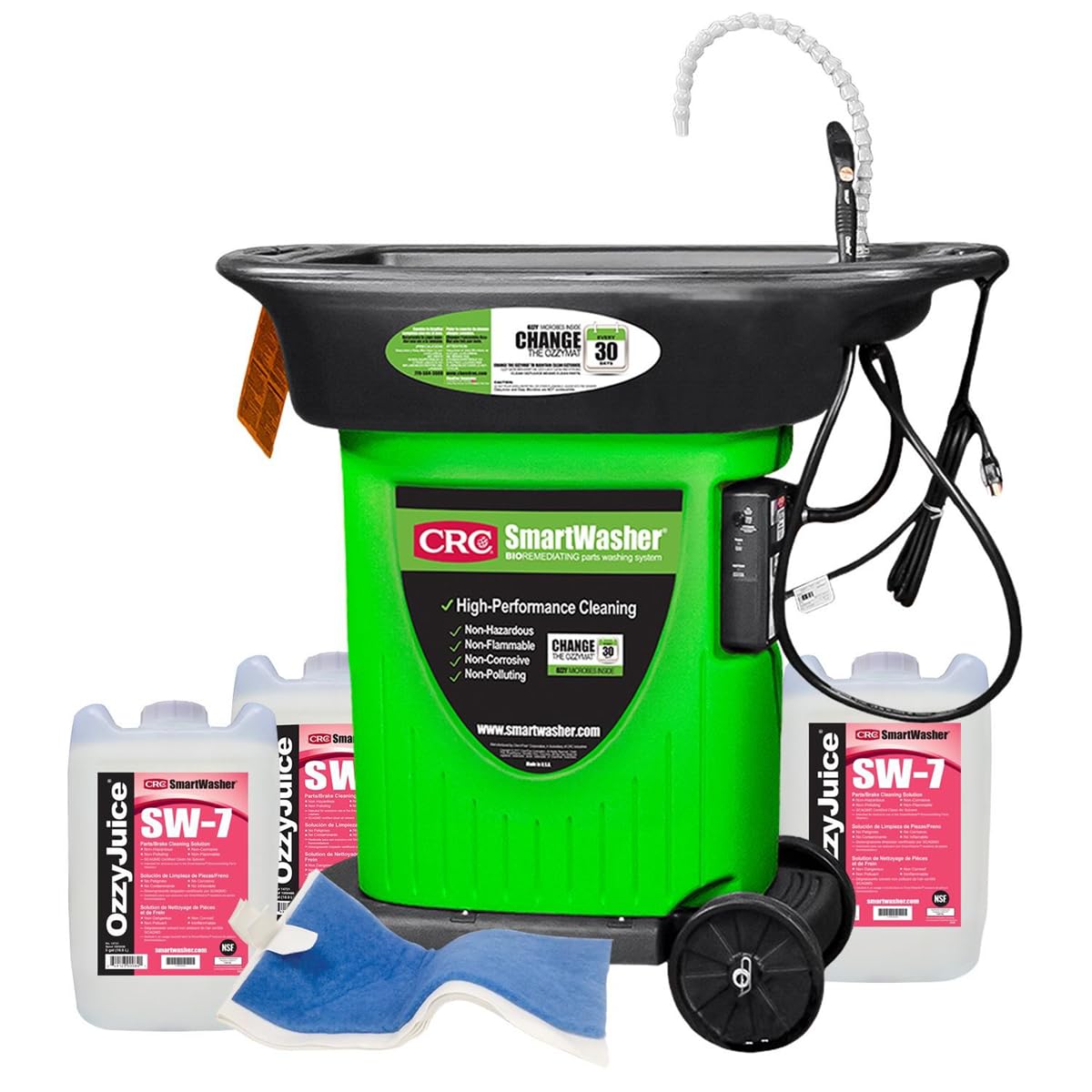 Chemfree SmartWasher Mobile Parts/Brake Washer Kit (SW-723) with SW7 OzzyJuice (14743)