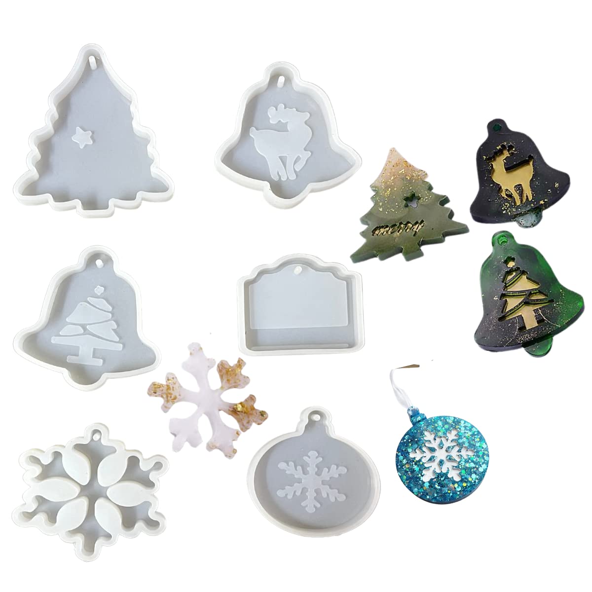 Silicone Christmas Snowflake Molds - Resin Casting -1