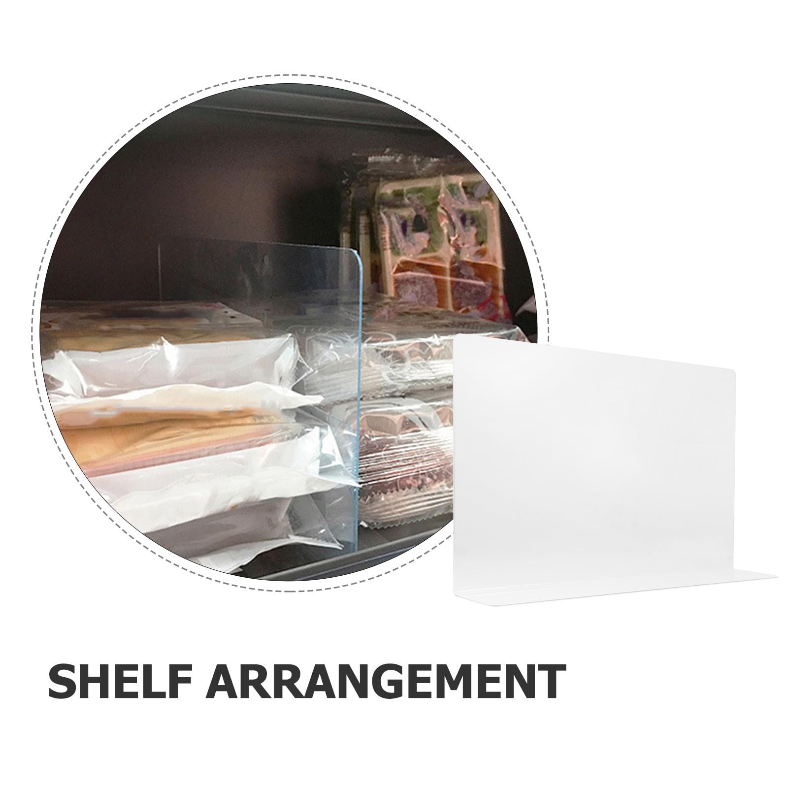 YARNOW Divisor de Estantes Transparente de PVC para Organizador de Armario Instalación Rápida y Alta Visibilidad, Adecuado para Estanterías y Otros Espacios Hogar