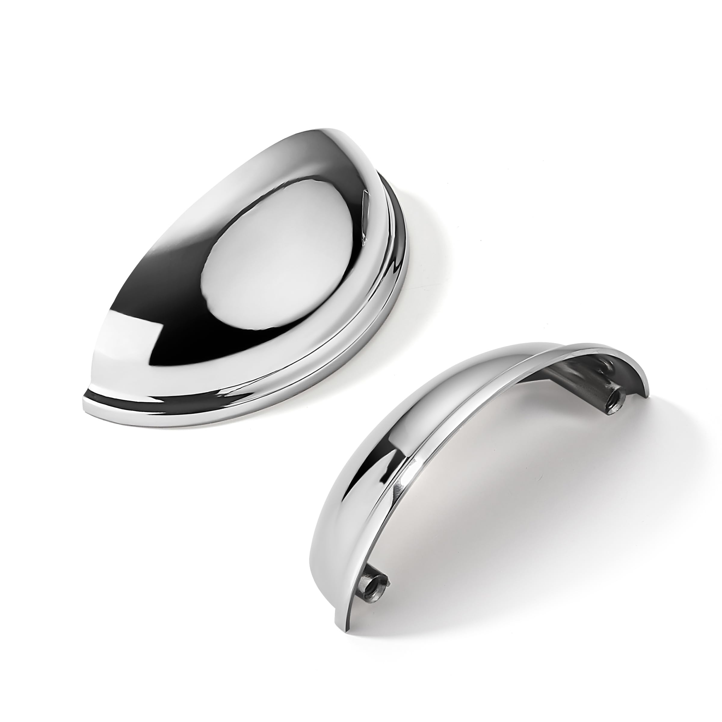 KHTUMEWARE-9001 Polished Chrome Cabinet Pulls CTC 3-1/2 in (89 mm) 2-Pack in Polished Chrome — KHTUMEWARE