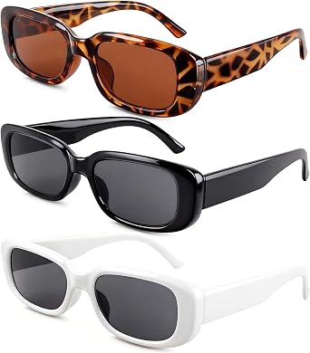 Gvhntk Rectangle Sunglasses for Women Retro Driving Glasses 90s