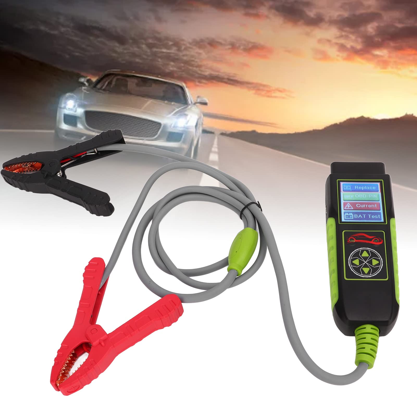 Ejoyous Testeur de Batterie de Voiture ABS Analyseur de Batterie Automobile 12 V 4 en 1 avec Tests de Charge de Démarrage de Charge de pour Voitures Camions Motos RV Bateaux SUV