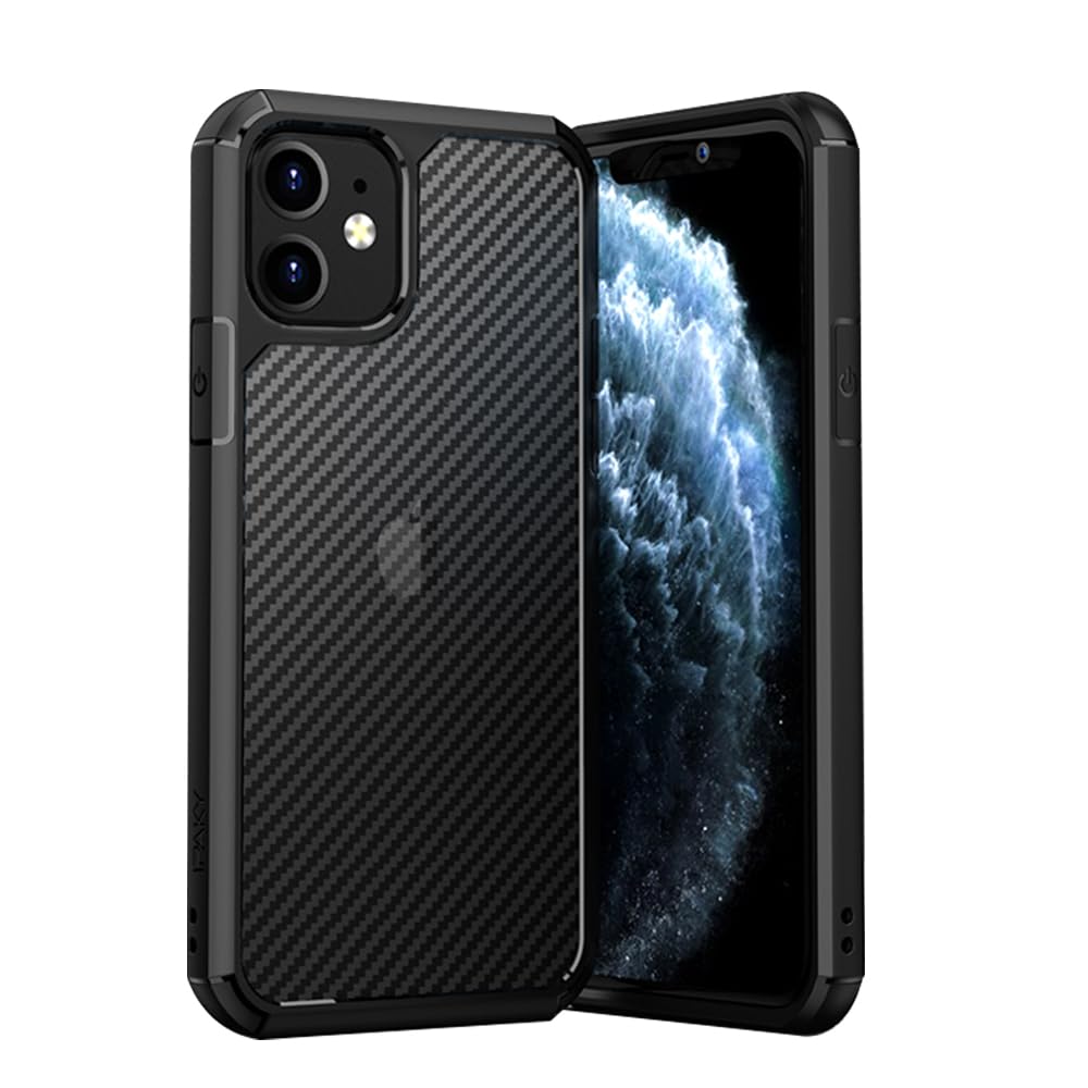 IPhone 11 Case, IPhone 11 Cover, Carbon Fiber Ultra Slim Fit Lightweight Shockproof Anti-Scratch Protective Phone Case For Apple IPhone 11 - Black Red - View #4