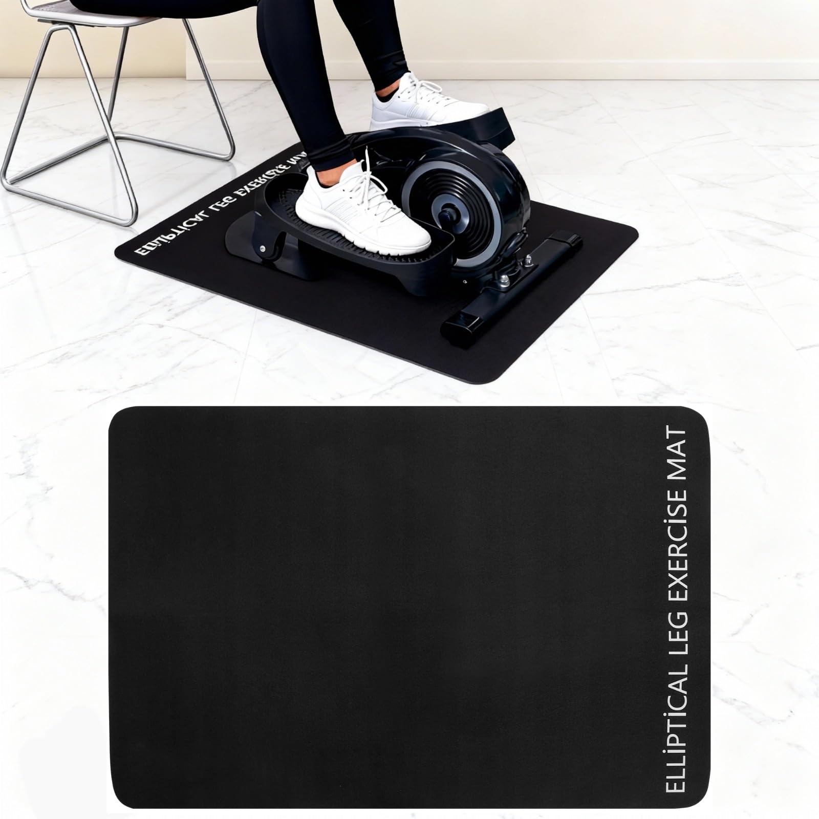 Tappetino Antiscivolo per Palestra in Casa, Tappeto Tapis Roulant PVC Spesso, Tappetino Rulli Bici Fonoisolante Tappetino Antiscivolo per Bicicletta Ellittica per Tapis Roulant Cyclette Ellittica