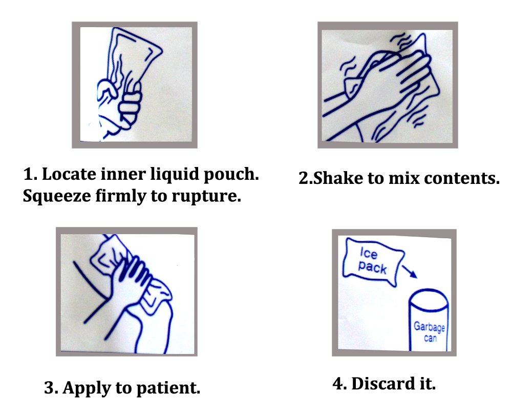 Adroit Instant Ice Pack | 255 Gram | Quick Squeeze & Snap Activation | Hours of Cooling Relief | Ideal for Swelling, Injuries & Fever | Compact for Travel & Outdoors