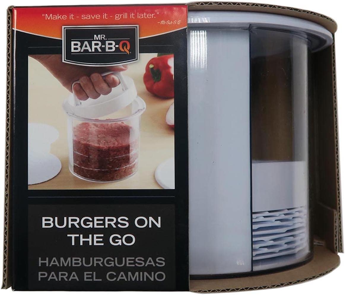 Mr. Bar-B-Q 12 Piece Patty Press Set | Save Time with Early Prep | Quick Release Insert | Makes Perfect Patties Every Time | Refrigerator and Dishwasher Safe,Silver Steal,40231X