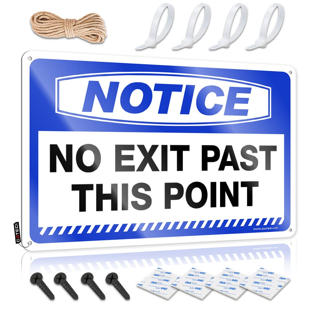 IBWNBBUSN Man Cabe Decor Notice No Exit Past This Point Tin Sign Office Tin Sign Bar Signs For Home Bar Decor(30X40CM)
