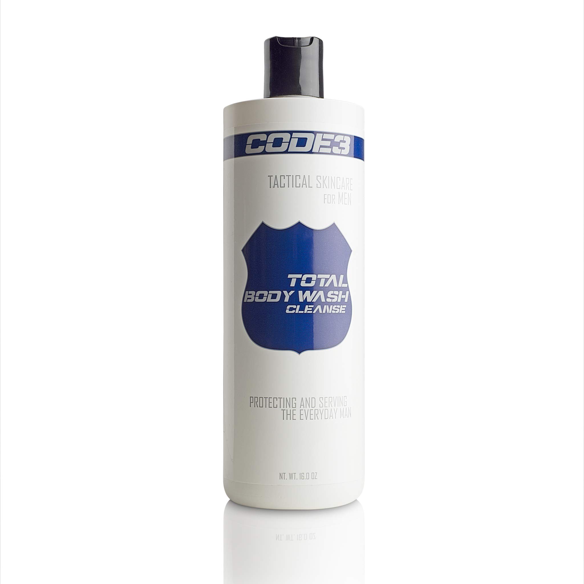CODE 3 Total Body Wash- Mens Best Scent with a Rich Lather For a Deep Clean that will Hydrate and Moisturize, sooth the skin, keeping you feeling fresh and cool, 16 Fl Oz. BETTER THAN GEL OR SOAP.