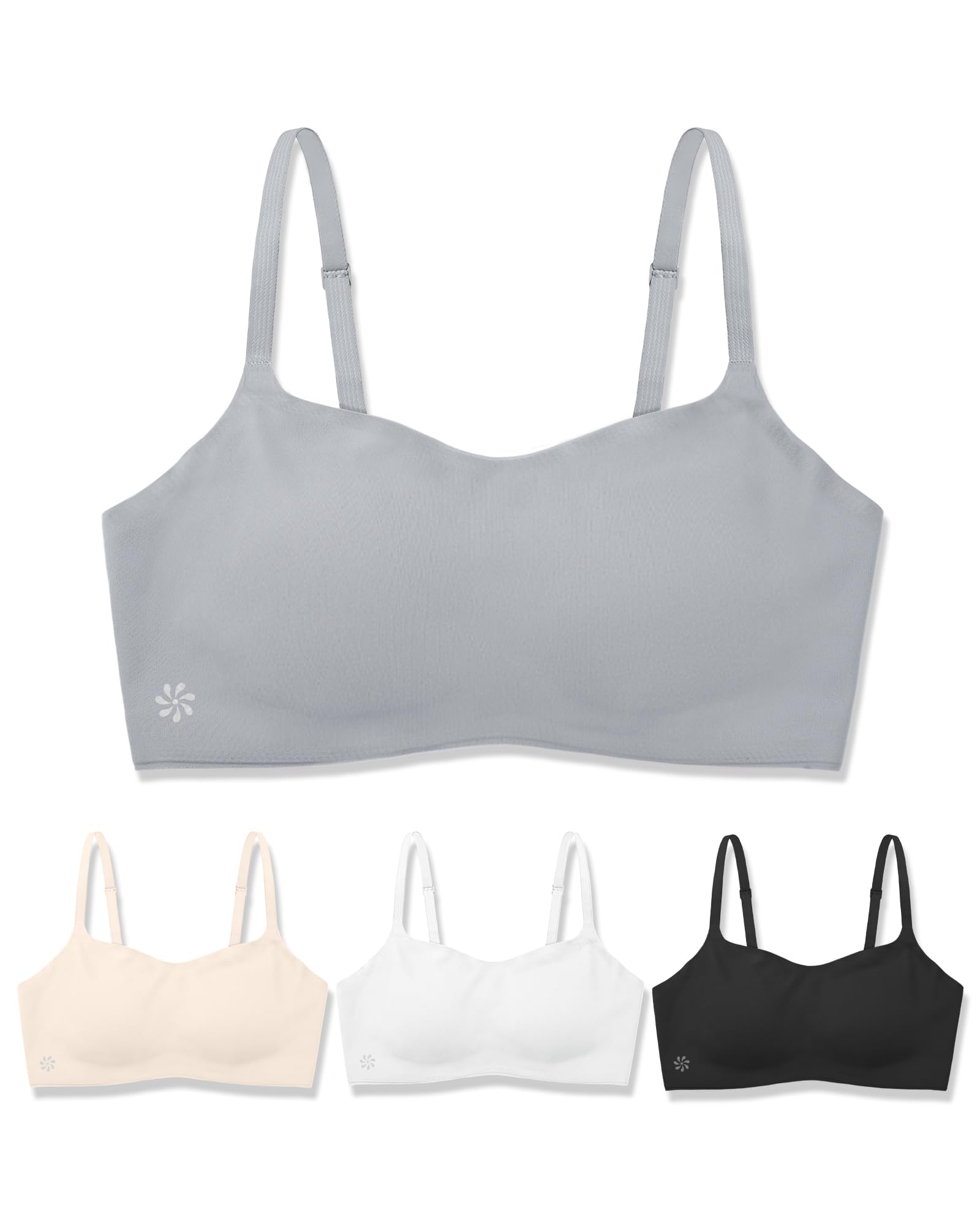 SALIA Girl Cloudcozy - Reggiseno Sportivo Morbido e Rimovibile per Ragazze, Senza Cuciture, con Imbottitura Fissa, per Adolescenti