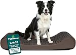 FurHaven Pet Lit de chien Orthopédie Ultra Plush Luxe Lounner Chien de lit pour animaux & Chats, Gray, Jumbo