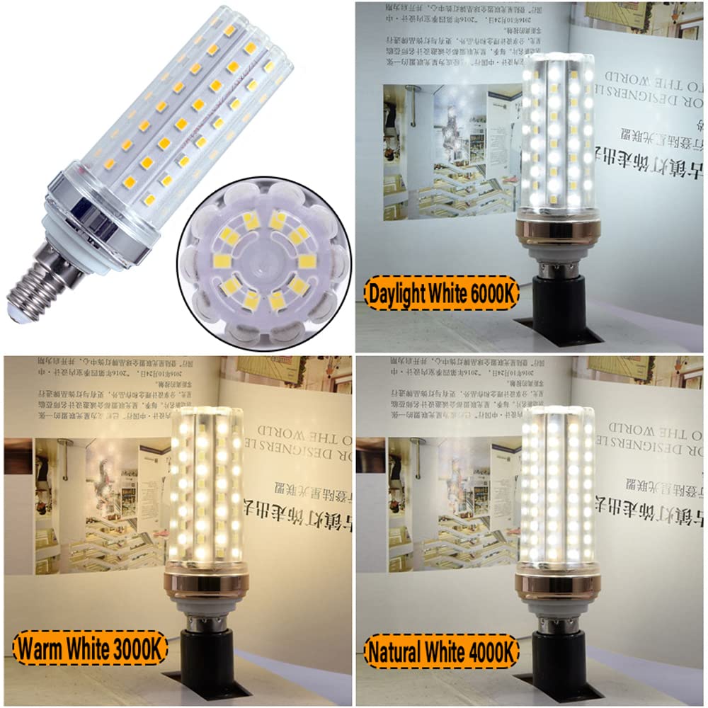 RYTM Lampadine LED, lampadina a mais con base E12/E14, 16 W 1000 LM, 20 W 1300 LM, equivalente a 160/200 Watt, 3000 K 4000 K 6000 K Non dimmerabile CA 85 V ~ 265 V (confezione da 10)
