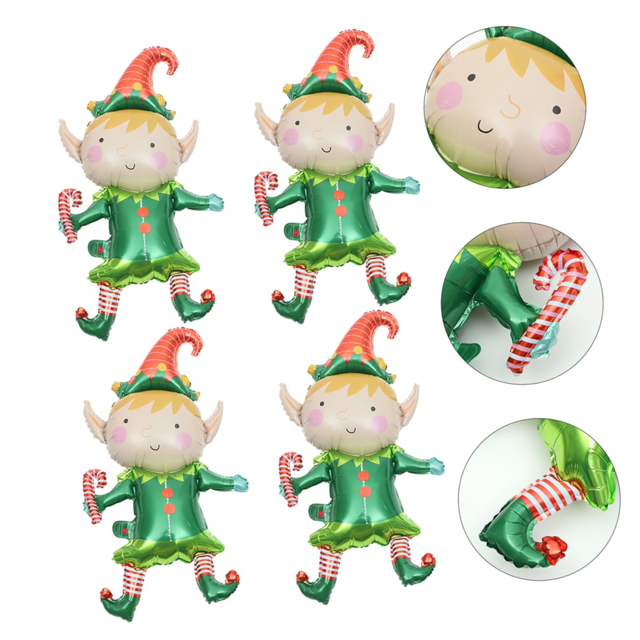 Cabilock 50pezzi Palloncini Sagomati di Natale Decorazioni Natalizie Palloncini in Lamina Articoli per Feste di Natale Decorativi Natalizi in Lamina di Alluminio