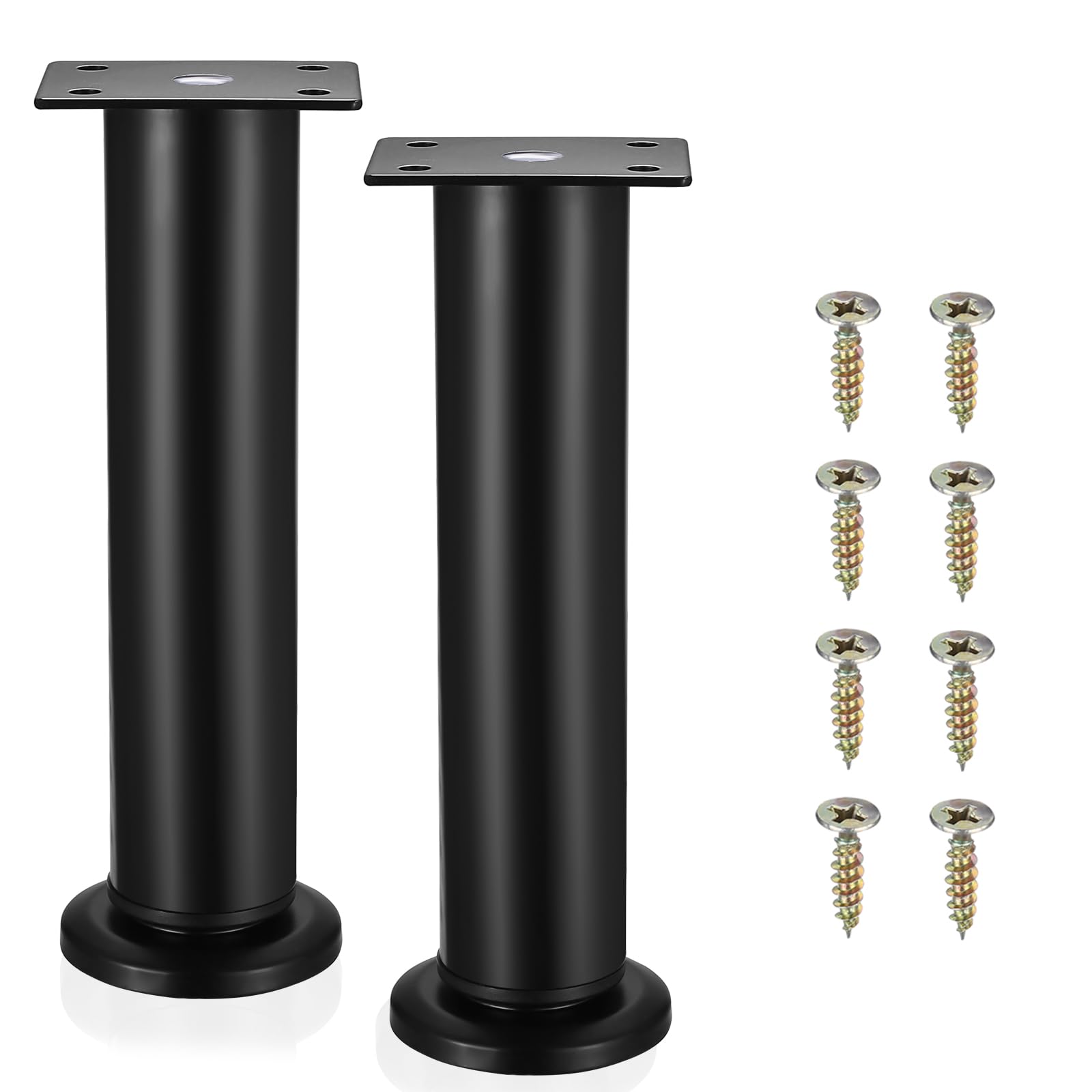 2 x Möbelfüße Höhenverstellbare Füße für Möbelfüße Schwarz, 18-30 cm Möbelbeine, Schrankfüße Schrankfüsse für Schränke Kommoden Couchfüße Bettfüße Sofafüße, Schrank Füße für Sofa Tisch Bett Füße