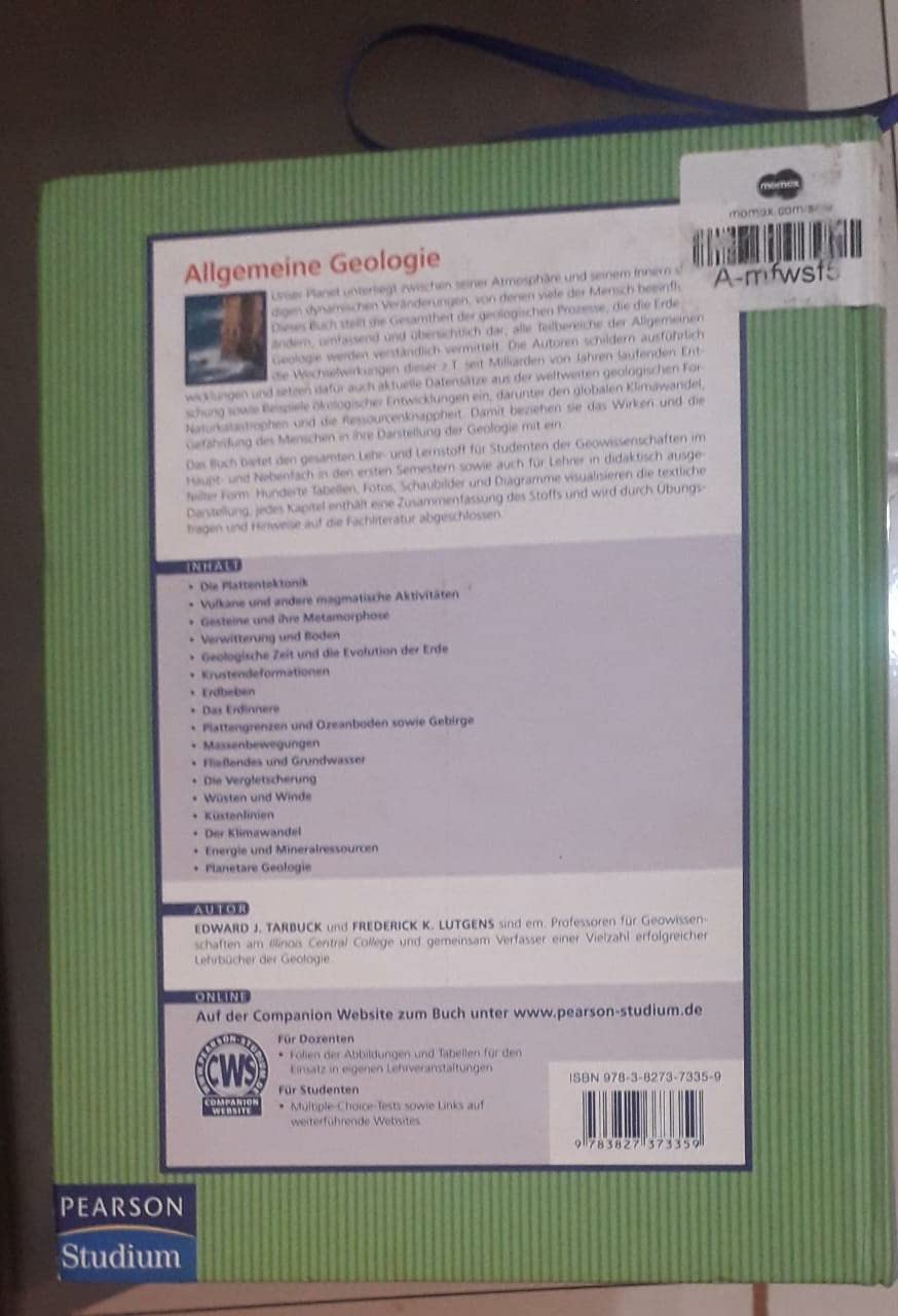 Allgemeine Geologie. Dynamik und Geschichte der Erde im Überblick (Pearson Studium - Geografie & Geologie)