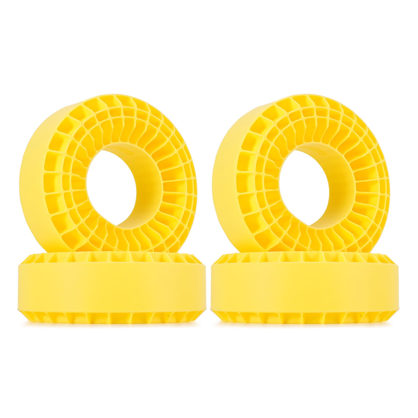 INJORA Silicone Rubber Insert Foam Fit - 1.9" Wheel Tires 118-122mm 4.75" OD Foam Fit for 1/10 RC Crawler Upgrade (Yellow)