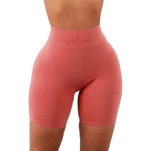 Aurgelmir Women's Workout Shorts High Waist Booty Gym Yoga Pants Butt Lifting Sports Leggings Basic Biker Shorts