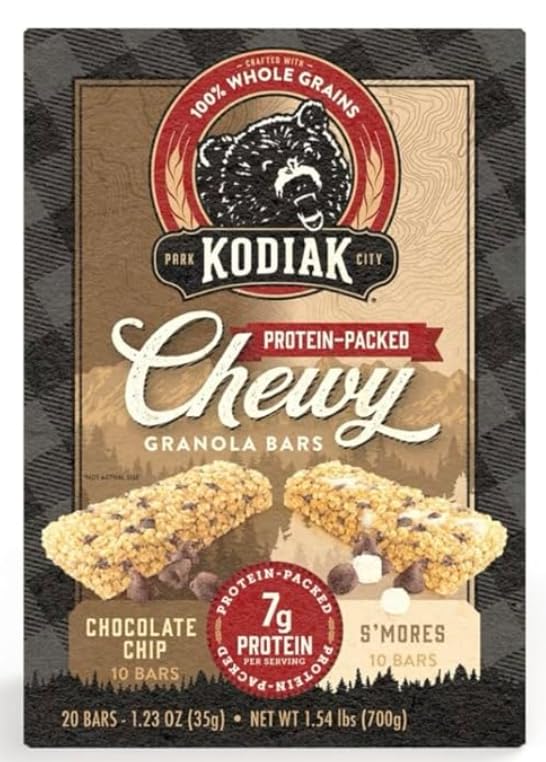 Kodiaks Granola Bars, Chewy Variety Pack, 20 Count