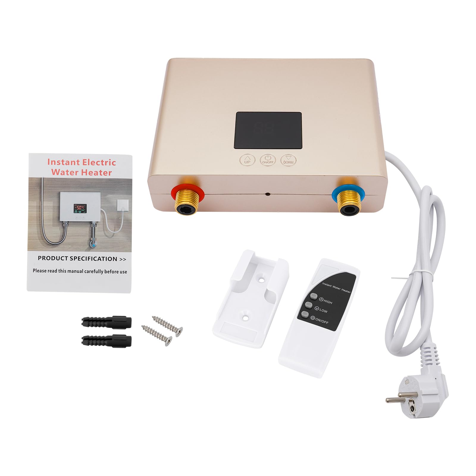 Elektrische Doorstroomboiler 3000W 220V - Mini Boiler Met LED Display & Afstandsbediening
