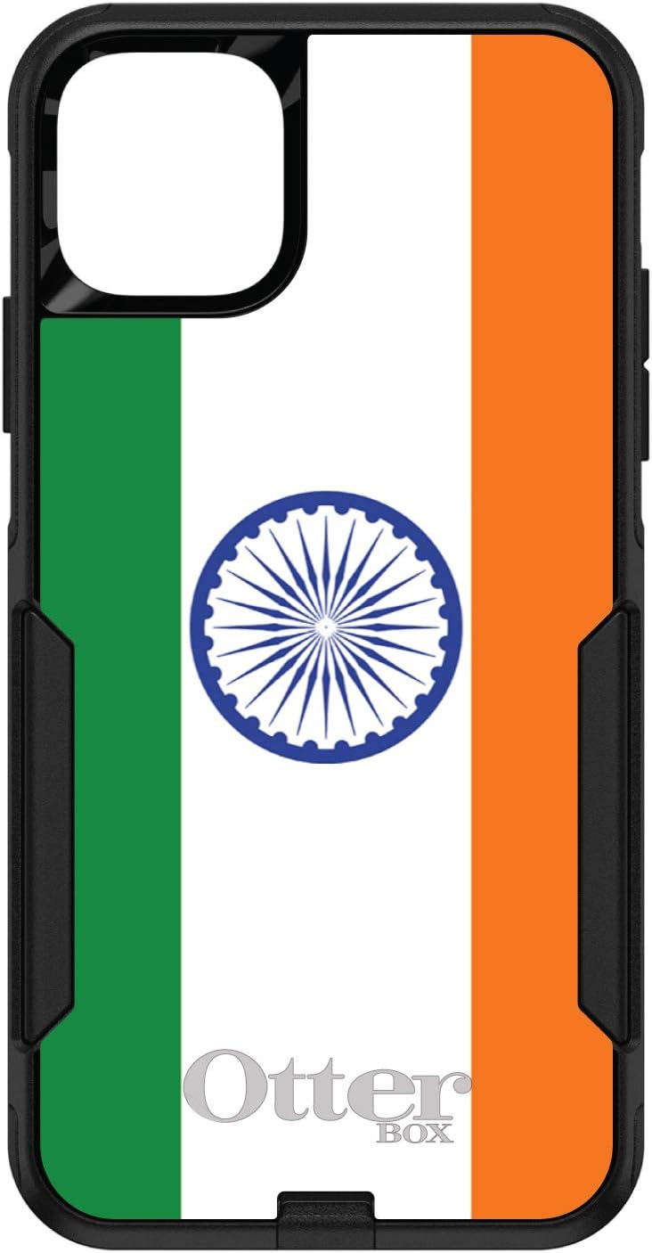 DistinctInk Case for iPhone 13 (6.1" Screen) - Replacement for OtterBox Commuter Custom Black Case - India Flag Indian - Show Your Love of India