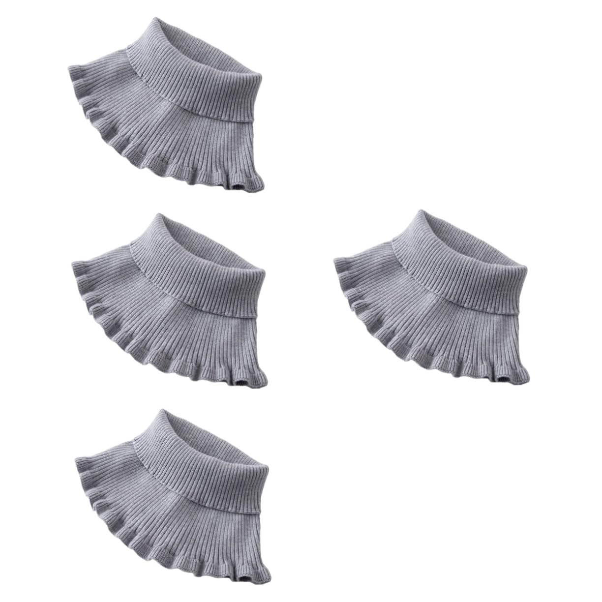 4piezas Cuello Calentador De Cuello Elástico Para Hombre y Mujer Multifunicional Uso Diario Aislante Térmico y Transpirable