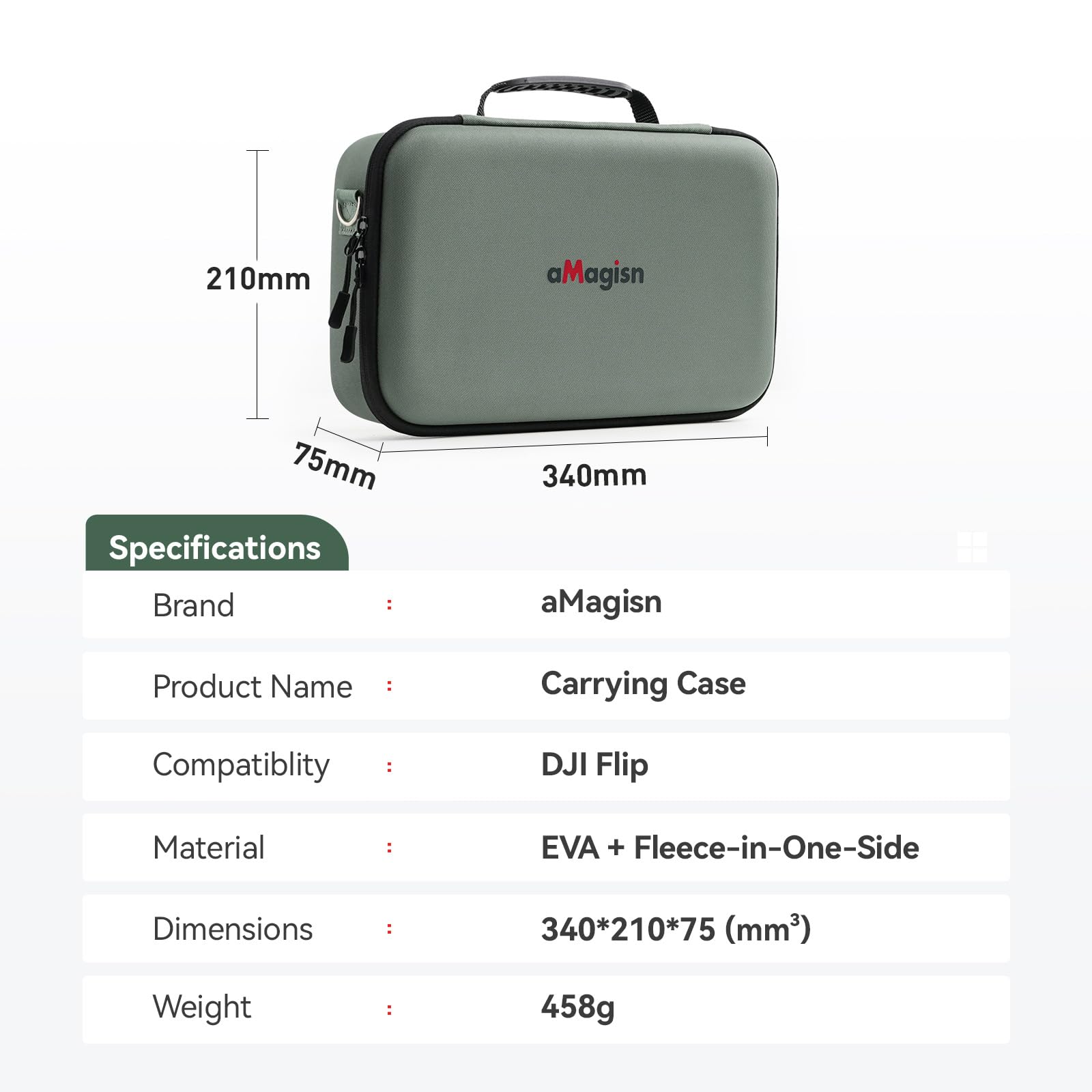 Custodia a libro all-in-one per DJI custodia protettiva antigraffio impermeabile adatta per telecomando RC 2/RC-N3, organizer per batteria e accessori per droni (nero)