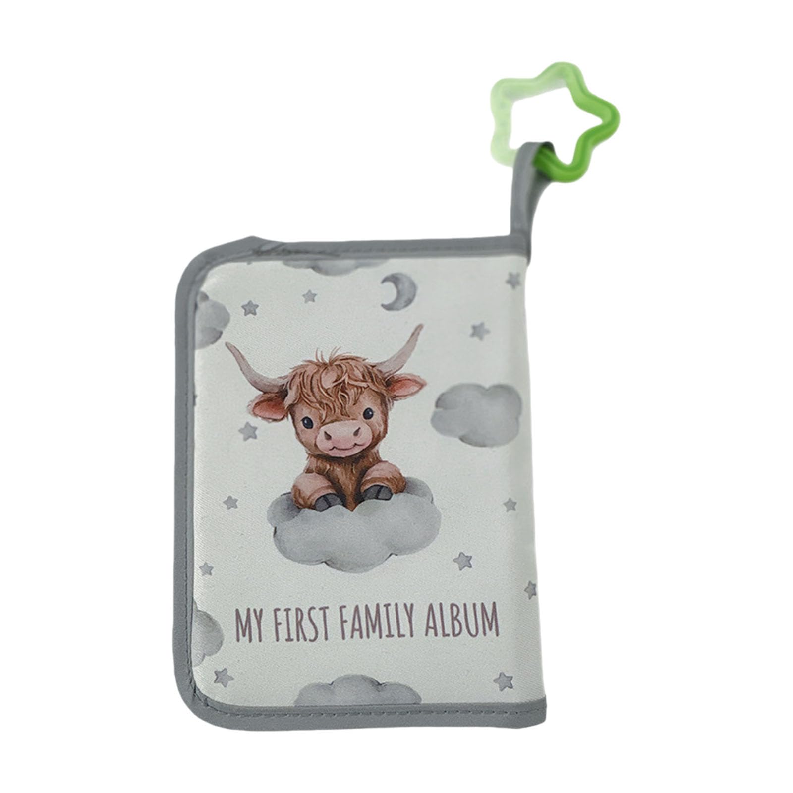 My Firsts Family Photo Album for Baby, 4×6 Baby Photo Album, Soft Toddler Picture with Mirrour for Newborns Cloth