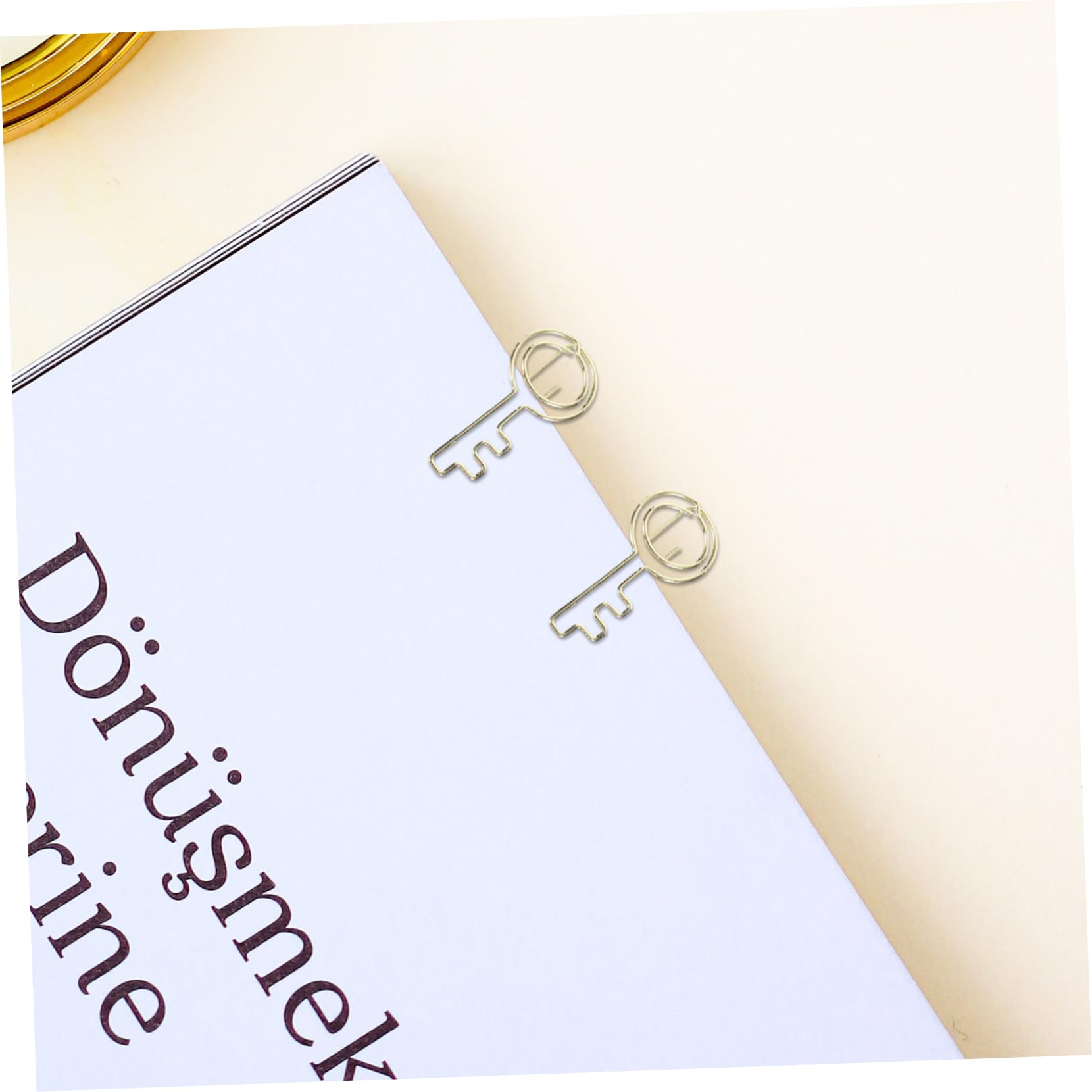STOBOK 5 Sätze Schlüssel-büroklammer Goldene Büroklammern Goldene Papierklammern Diy Papierklammern Büroklammern Dokumentieren Büroklammern Fürs Büro Bürozubehör Metall 30 Stück * 5