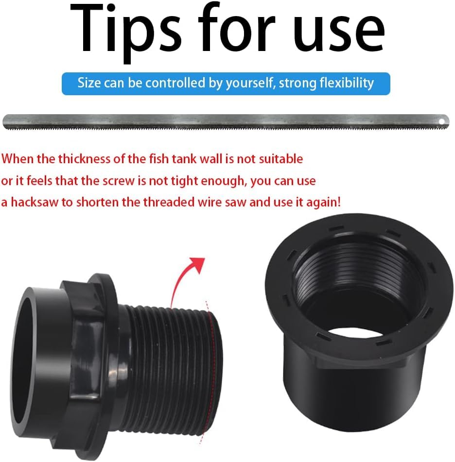 PVC Aquarium Waterpijp Connector - 5 stks/set Joint Rechte Buis, Aquarium Slang Adapter Aquarium Fittings Slang Connectoren Aquarium Accessoires (25 mm