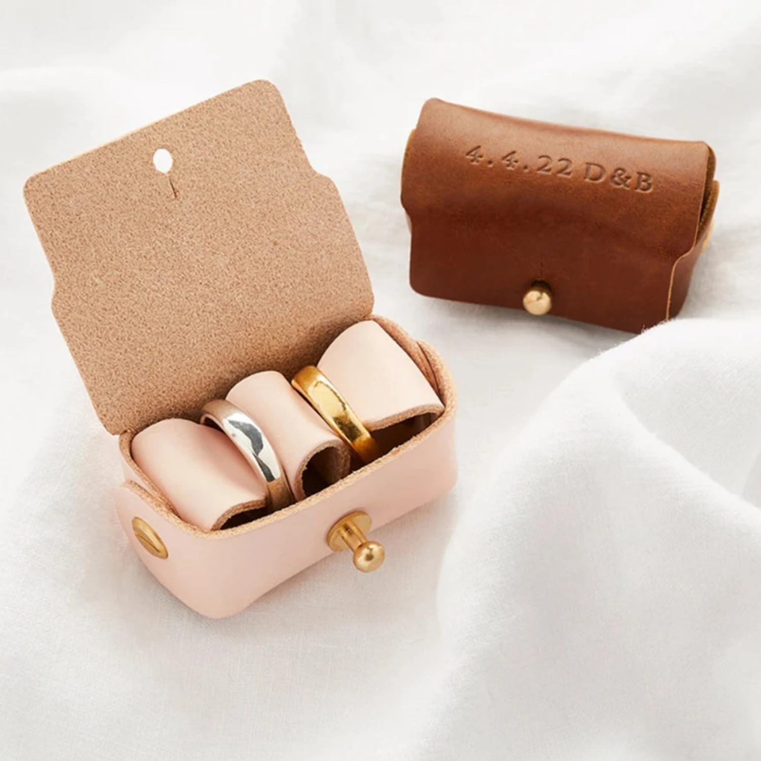 TMTGTS Hond ringdrager bruiloft L maat ringbox voor honden met strik pareldecoratie afneembare bruiloftshalsband voor honden hondenhalsband met ringdoosje voor huwelijksaanzoek verloving huwelijk