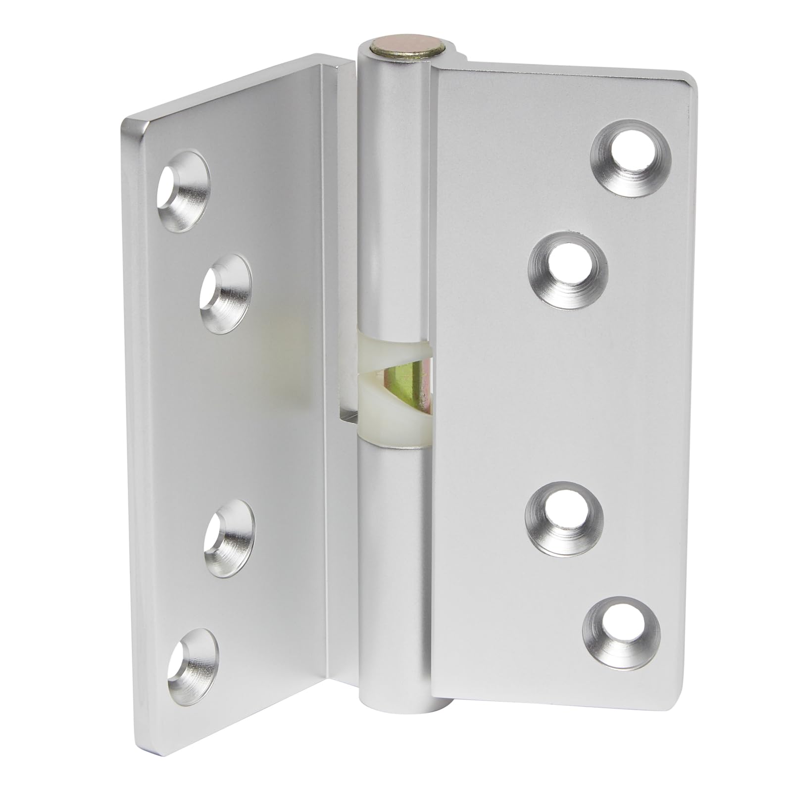 Satin Anodised Aluminium Cranked Rise and Fall Cubicle Door Hinges - Right Handed
