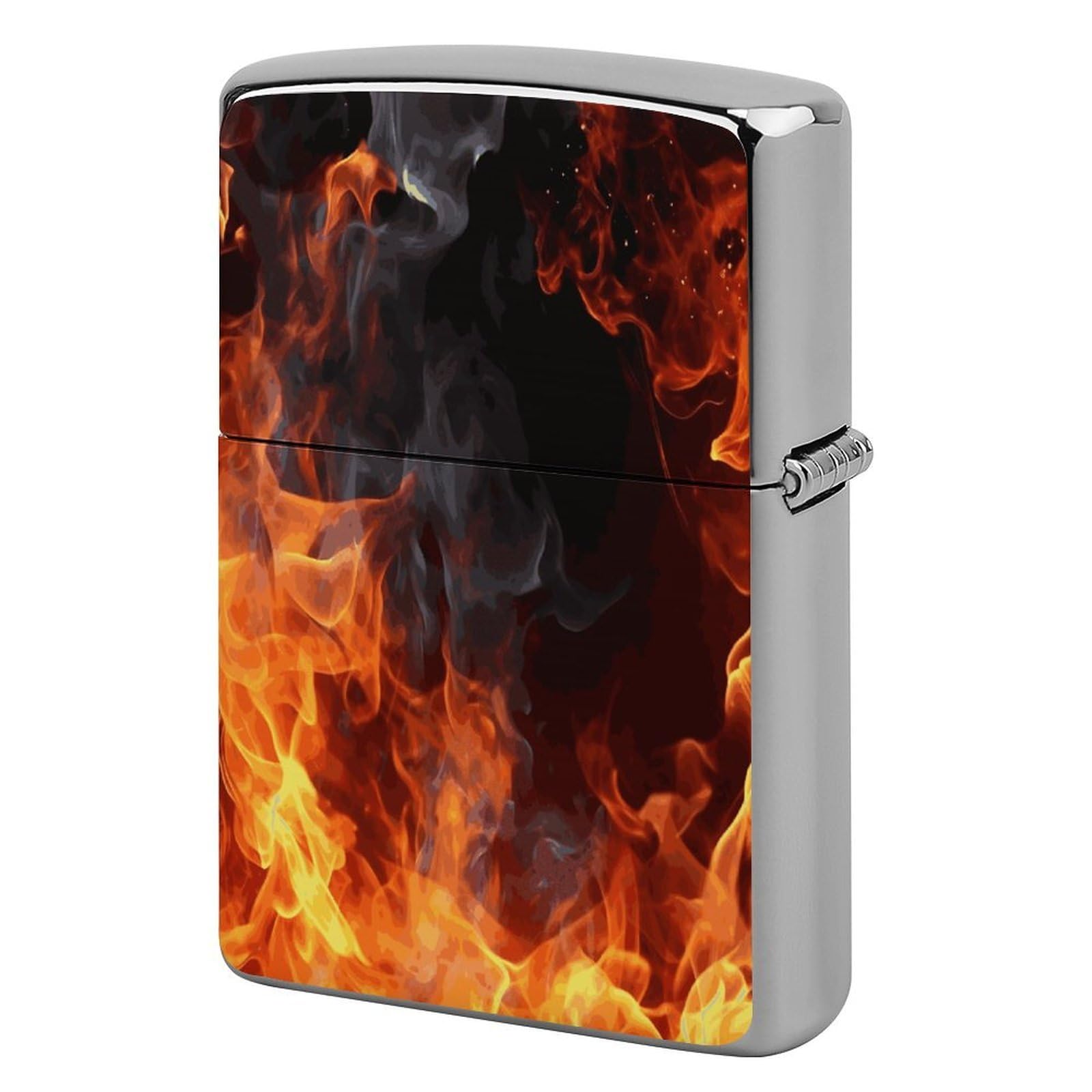 Fodpand Style Fire Flame Smoke Metal Lighter Case Cover Lighter Sleeve
