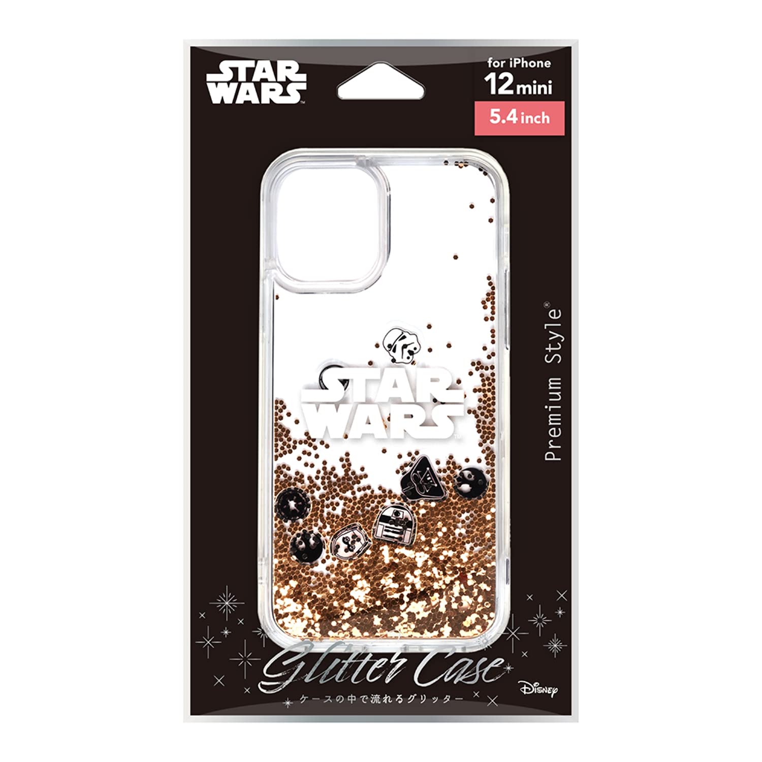 Premium Style iPhone 12 mini用 グリッターケース [STARWARSロゴ] PG-DLQ20F07SW
