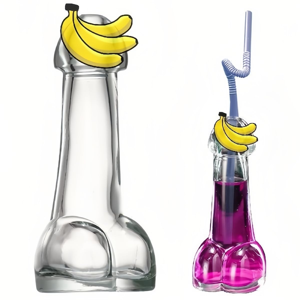HWHXCZYH Funny Creative Genital Dick Cocktail Glass Mug Bottle Hot Party Mug Cup 1 piece