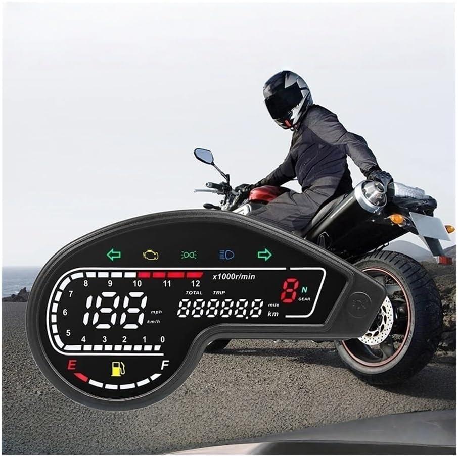 Dual Odometer Gauge Motorcycle Tachometer for NXR150 125 for Bros 2003-2014 for CRV XR150 GY200 Digital LED Odometer Tachometer Tachometer