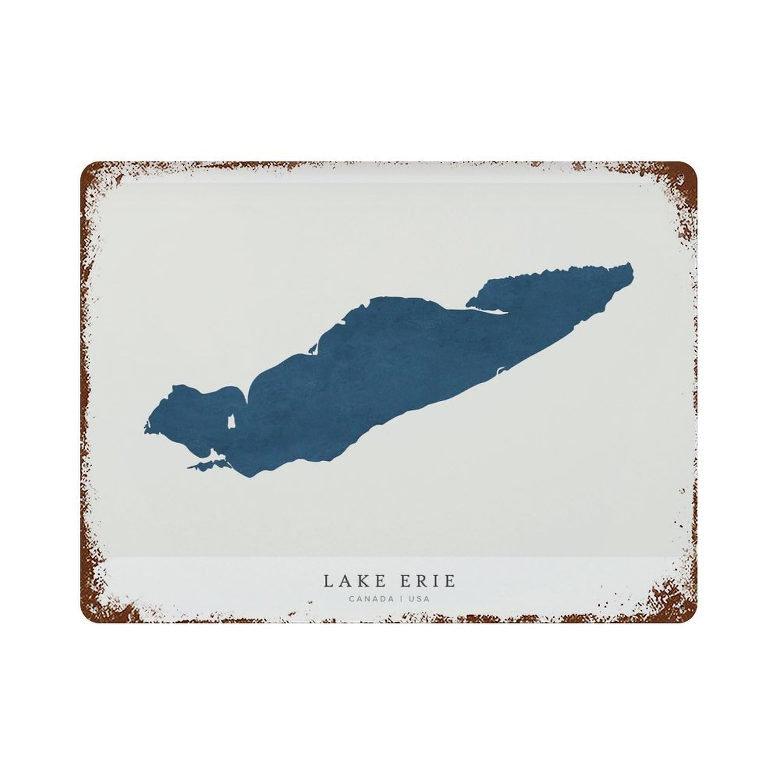 xiaoxiaoshen Lake Erie Map Canada Ontario (2) Wall Decor Art Metal Tin Poster Modern Home Decor Art Home Bar Shop Decorations Vintage Sign 30x40cm