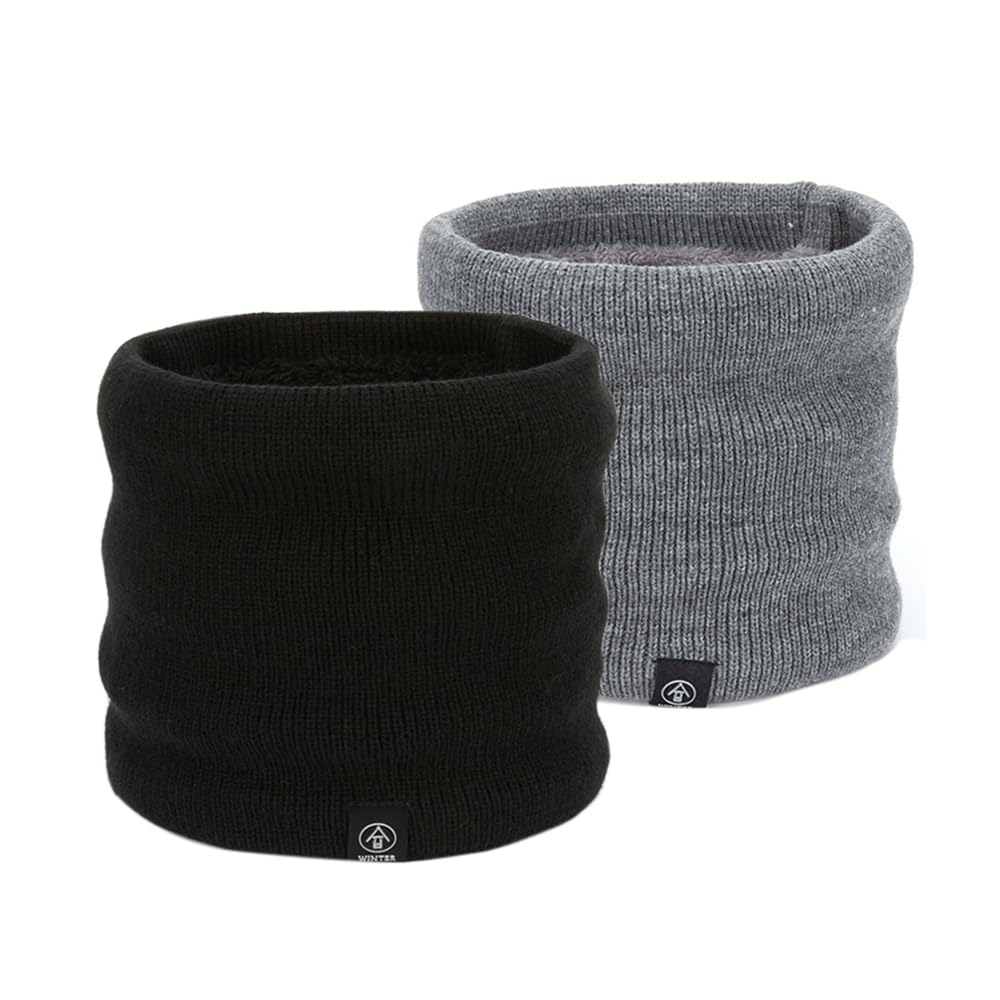 HGDGears Winter Halsschlauch Herren und Damen,Loop Schal Gesichtsmaske,Winddichte Kreisschlaufenschals Fleece Schal Schlauchtuch für Sport Outdoor Fahrrad Ski Joggen