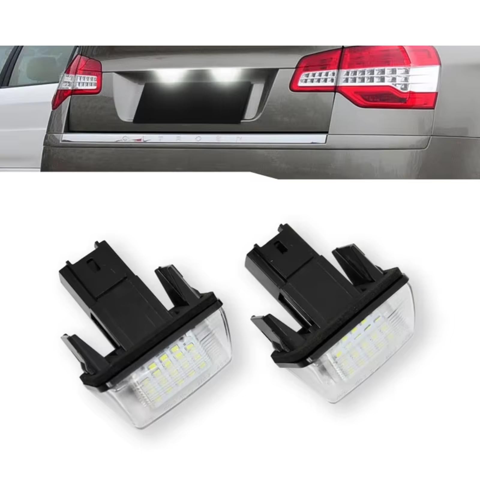 Oświetlenie tablicy rejestracyjnej 2 szt. do Citroen C3 C4 C5 Picasso