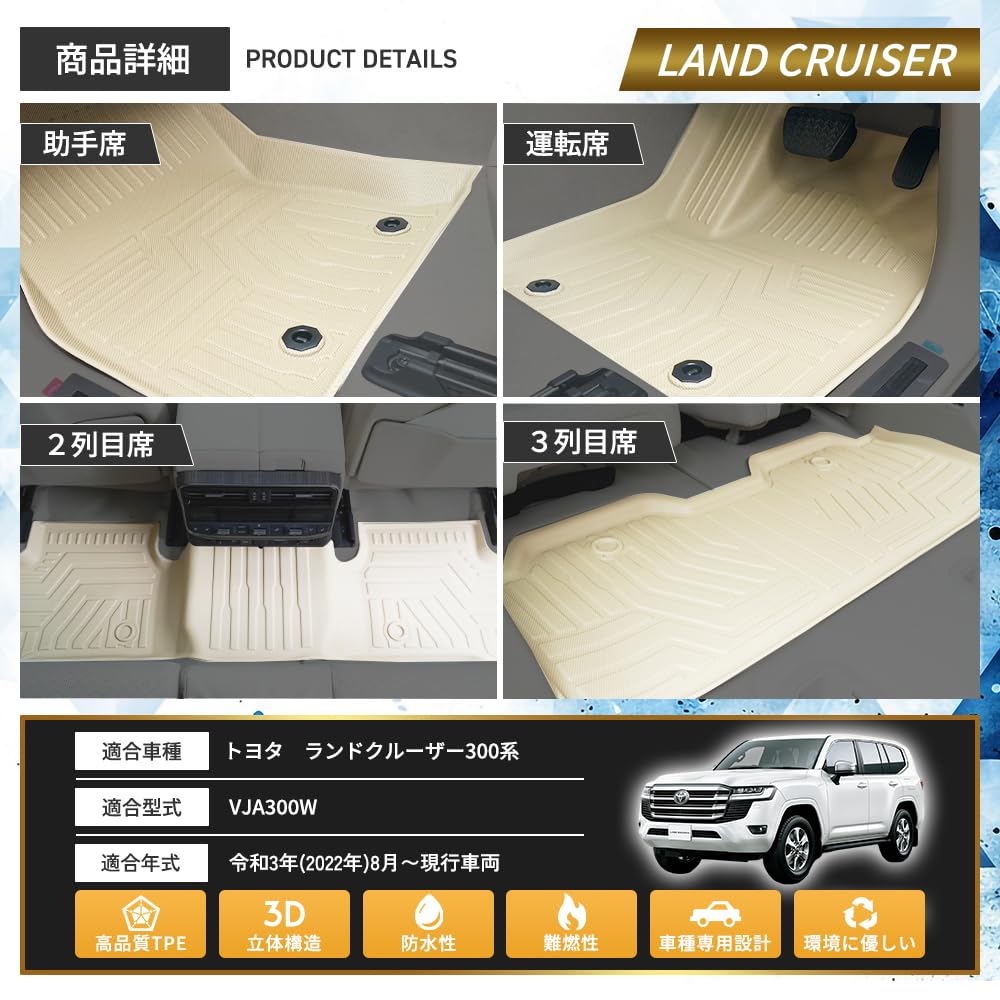 Amazon | 【SunYard】トヨタランドクルーザー300適合 ランクル300