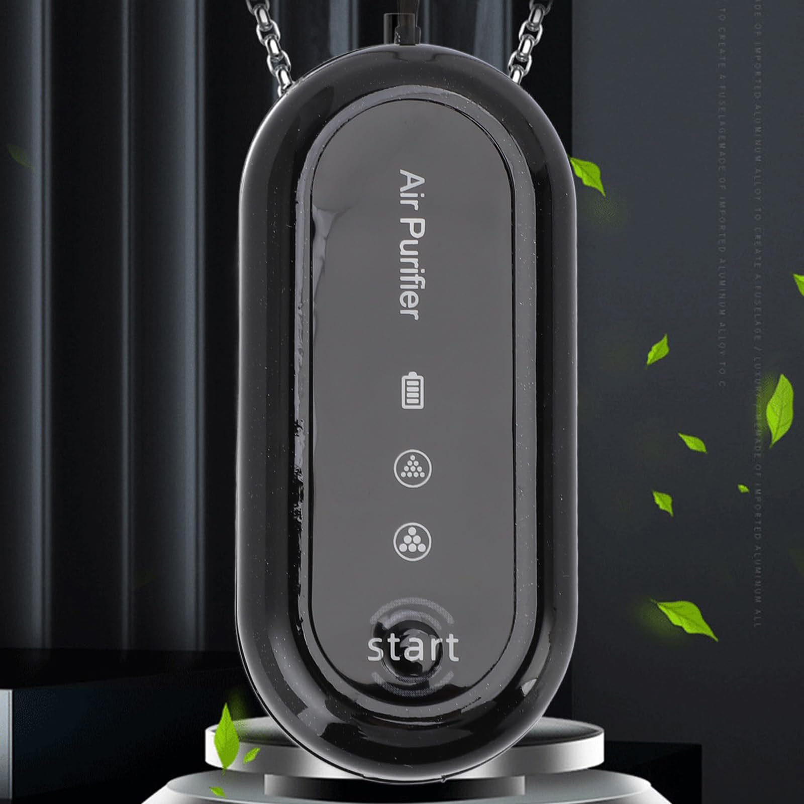Purificador de aire portátil portátil, mini ionizador negativo recargable, collar purificador de aire personal para viajes al aire libre, coche, hogar