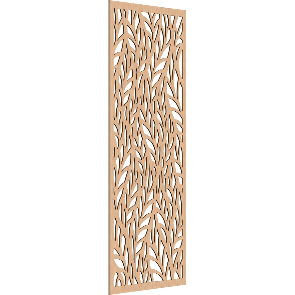 Ortonville Decorative Pierced Fretwork Wood Wall Panels, 33 3/8"W x 84 3/8"H x 1/4"T, Hickory