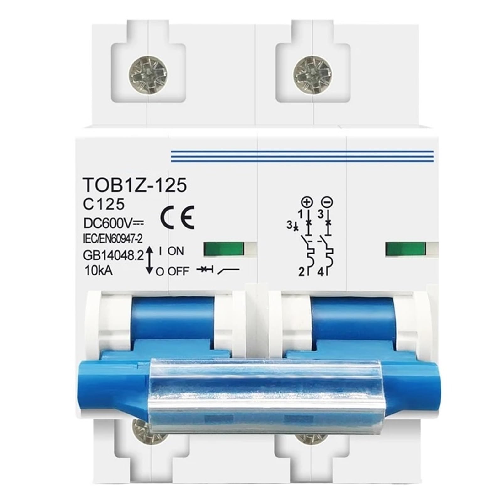 Interruttore automatico 2P 80A 100A 125A DC MCB 600V for interruttore principale batteria curva C del sistema fotovoltaico