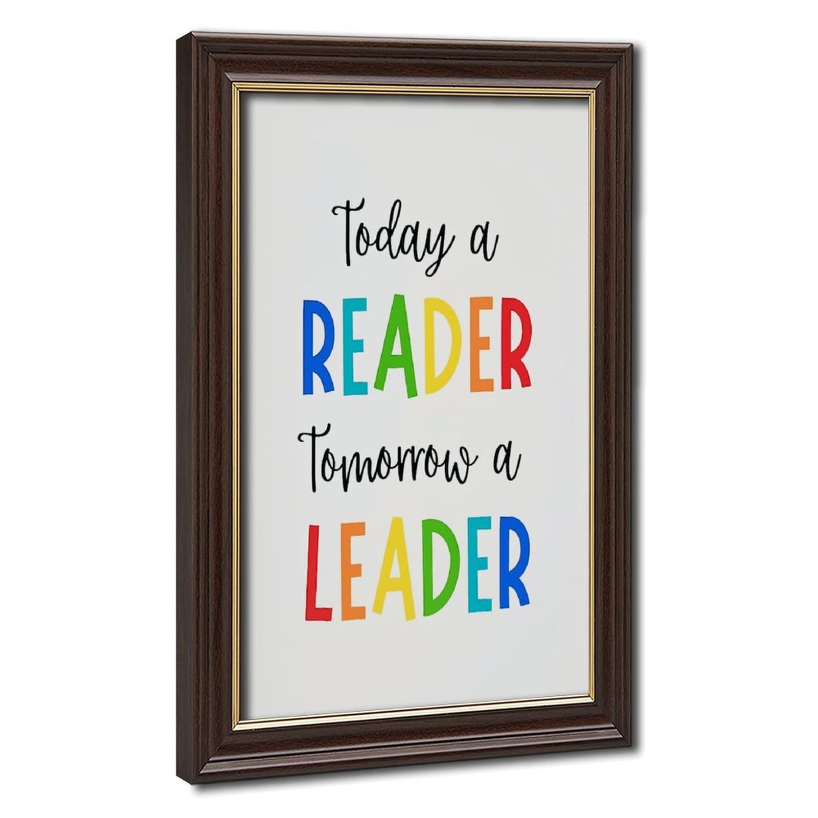 AYINUER Today A Reader Tomorrow Leader Educational Canvas Poster Canvas Poster for Office Decor Gift