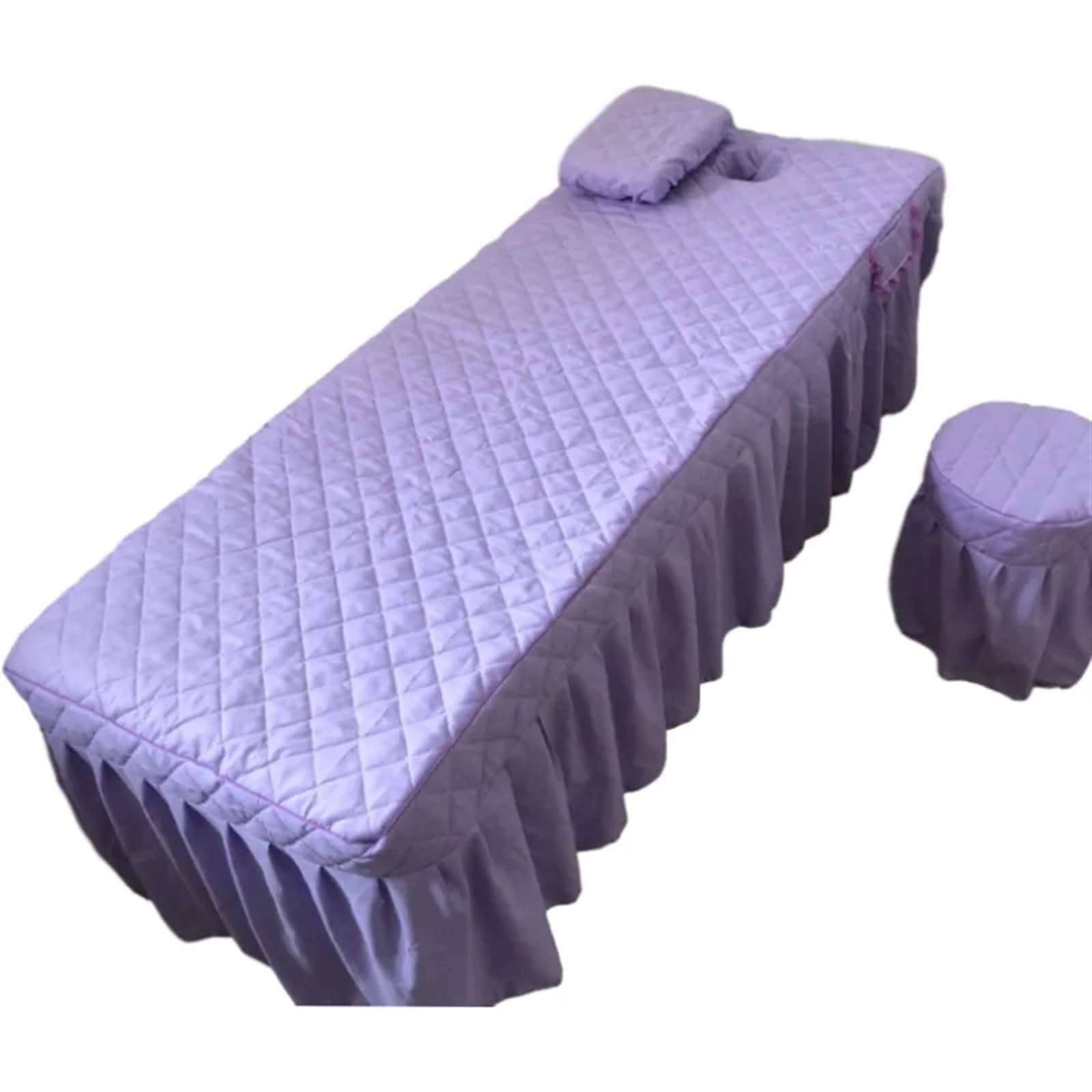 Sabanas Camilla Masaje 1 funda de almohada for camilla masaje, for salón belleza, faldón cama, agradable for la piel con orificio(Solid gray,70X190 bedskirt only)