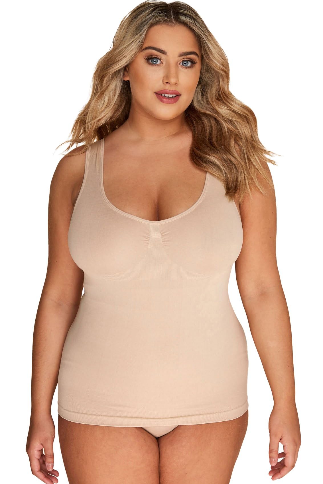Yours Women's Nude Seamless Control Vest In | Size: 22-24