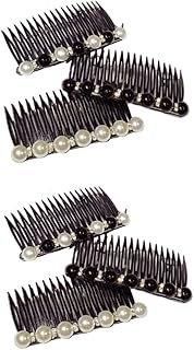 LALAFINA 6 Pçs Pérola Headpiece Decoração Pente Cocar Lindo Pente Cocar Cocar Mulher Pente Versão Coreana Pente De Cabelo Acessórios Para O Cabelo Chapelaria Pente Mulher Cocar Pérola