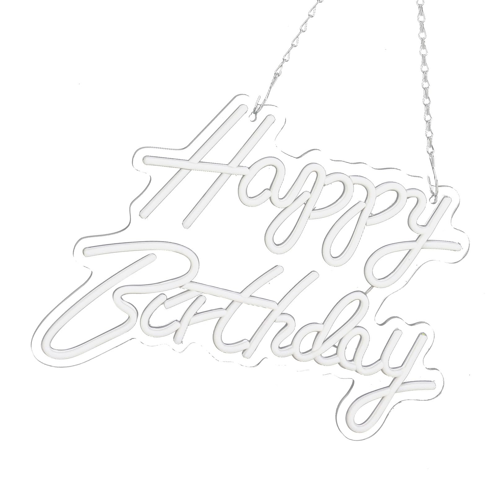 YWBL-WH LED Neon Sign Acrylic Happy Birthday Letter Night Light Cold