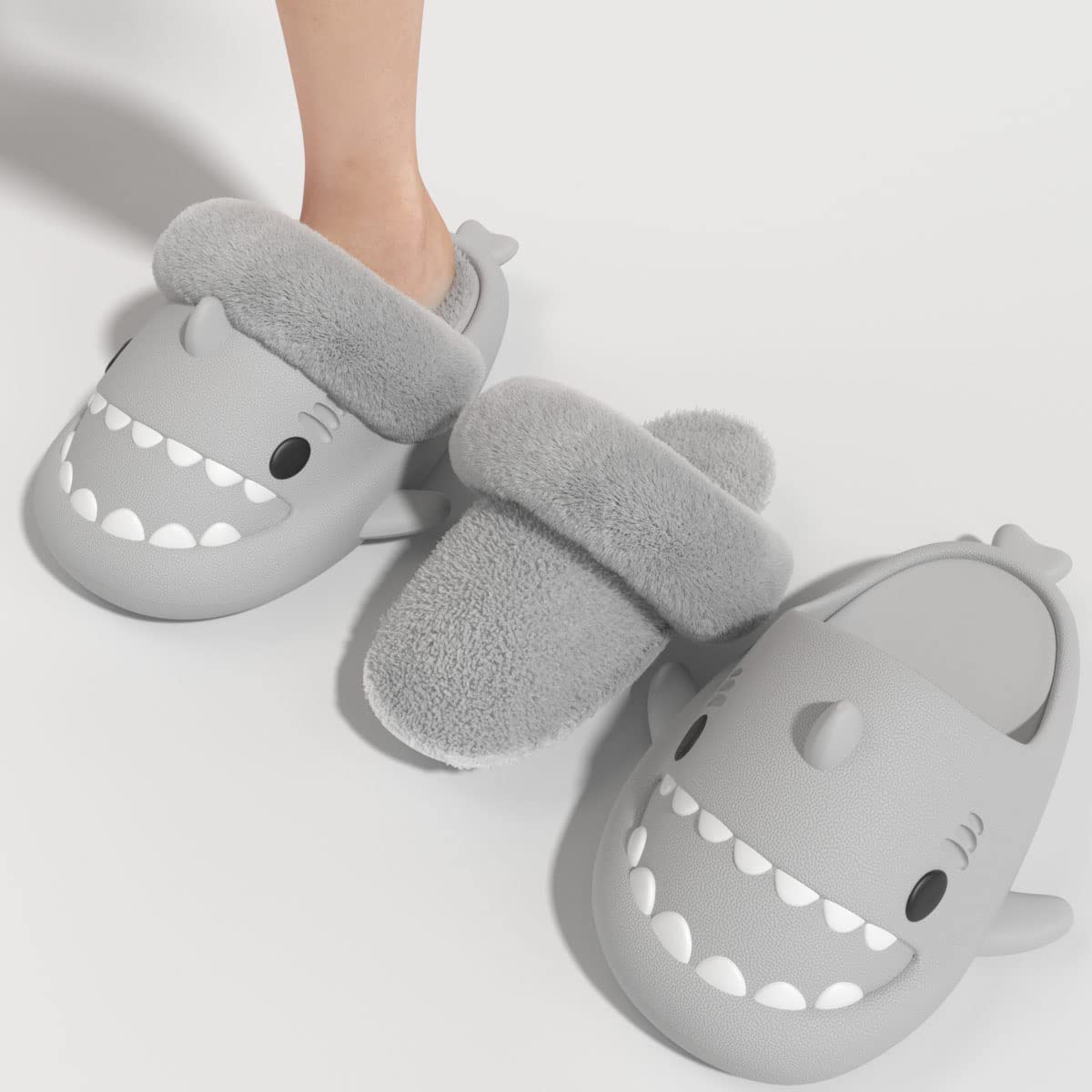 ChayChax Ciabatte Squalo Estive Open Toe Donna Uomo Bambini Coppia Ciabatte da Doccia con Squali Simpatico Cartone Animato, Sandali da Doccia Antiscivolo E Morbidi E Morbidi per Donna Uomo