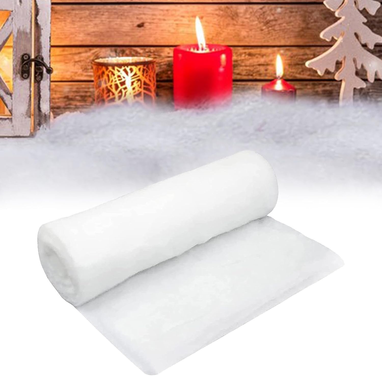 Super Realistic Fluffy Artificial Snow Blanket – Holiday Decor & Winter Displays (2)