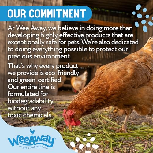 Image of Wee Away Chicken Coop Refresher & Droppings Remover for Chickens, Enzyme Cleaner for Bird Poop, Odor Eliminator for Outdoor Chicken Coops, Unscented, 1 Gallon