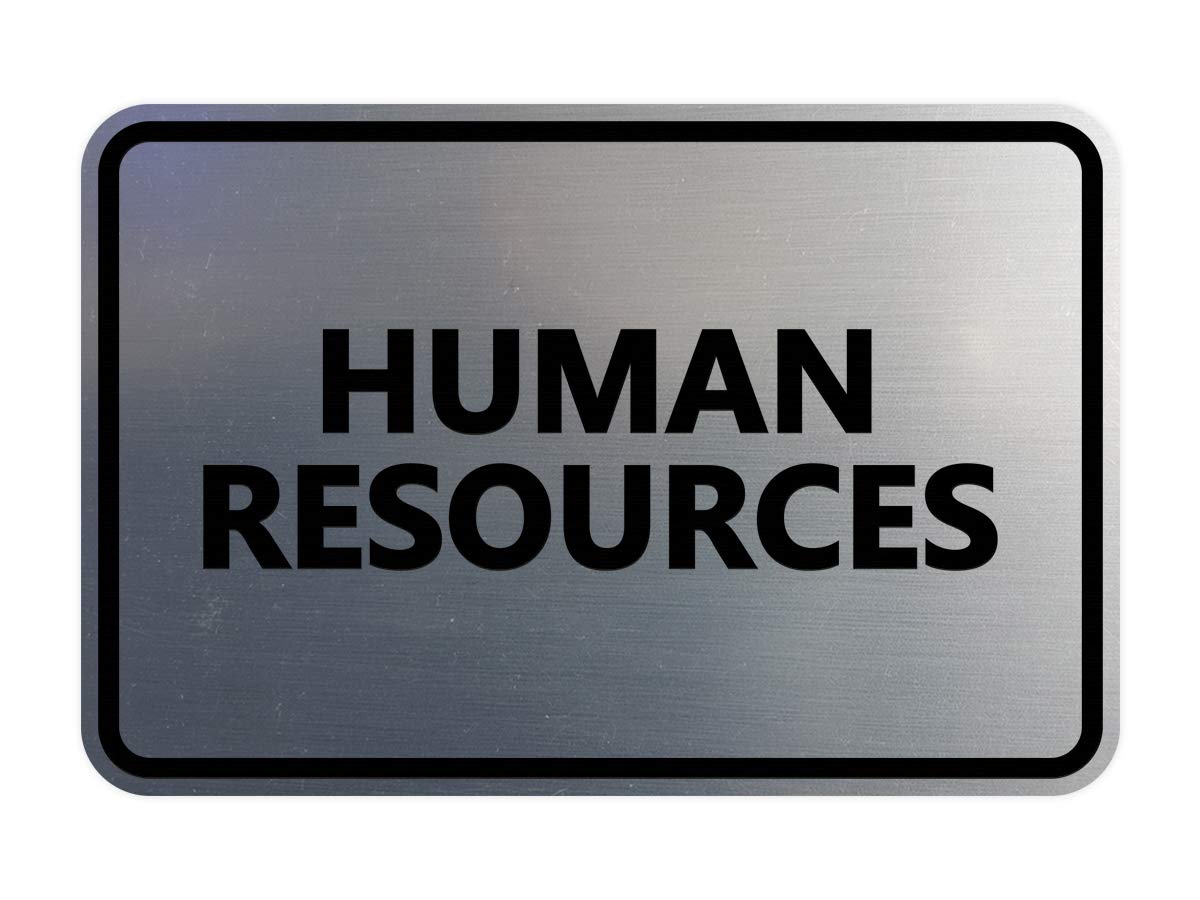 Signs ByLITA Classic Human Resources Sign (Brushed Silver) - Large